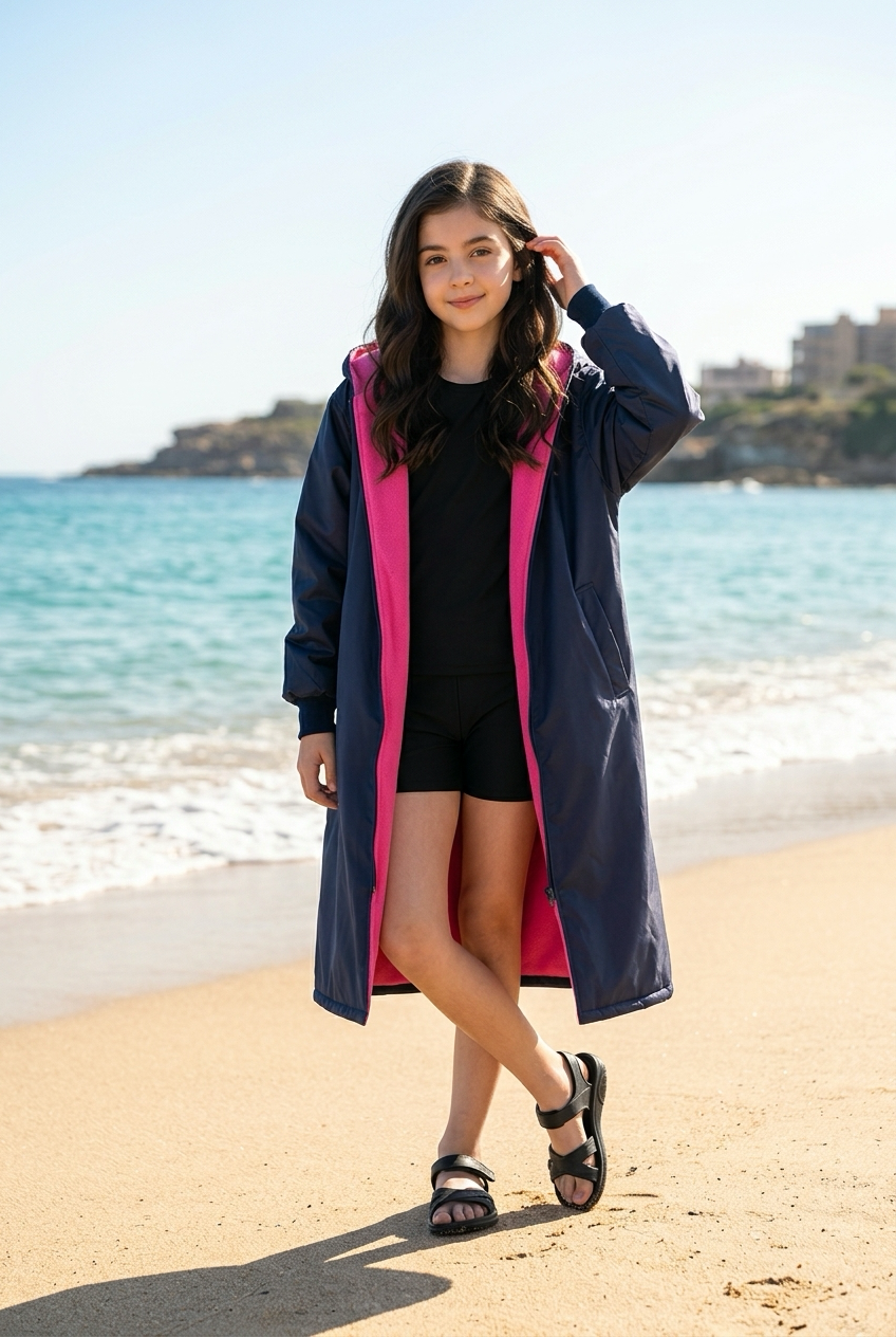 Kids Toweling Swim Parka