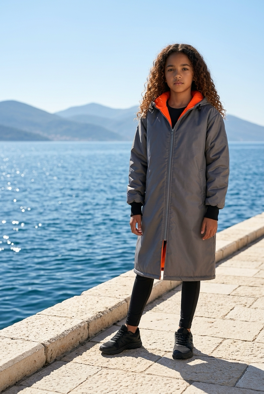Kids Toweling Swim Parka