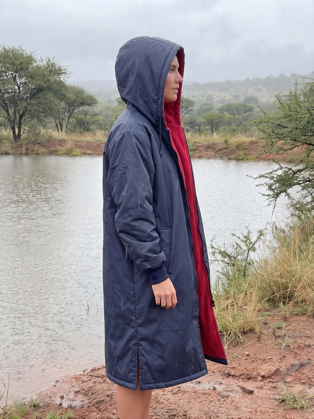 Toweling Swim Parka