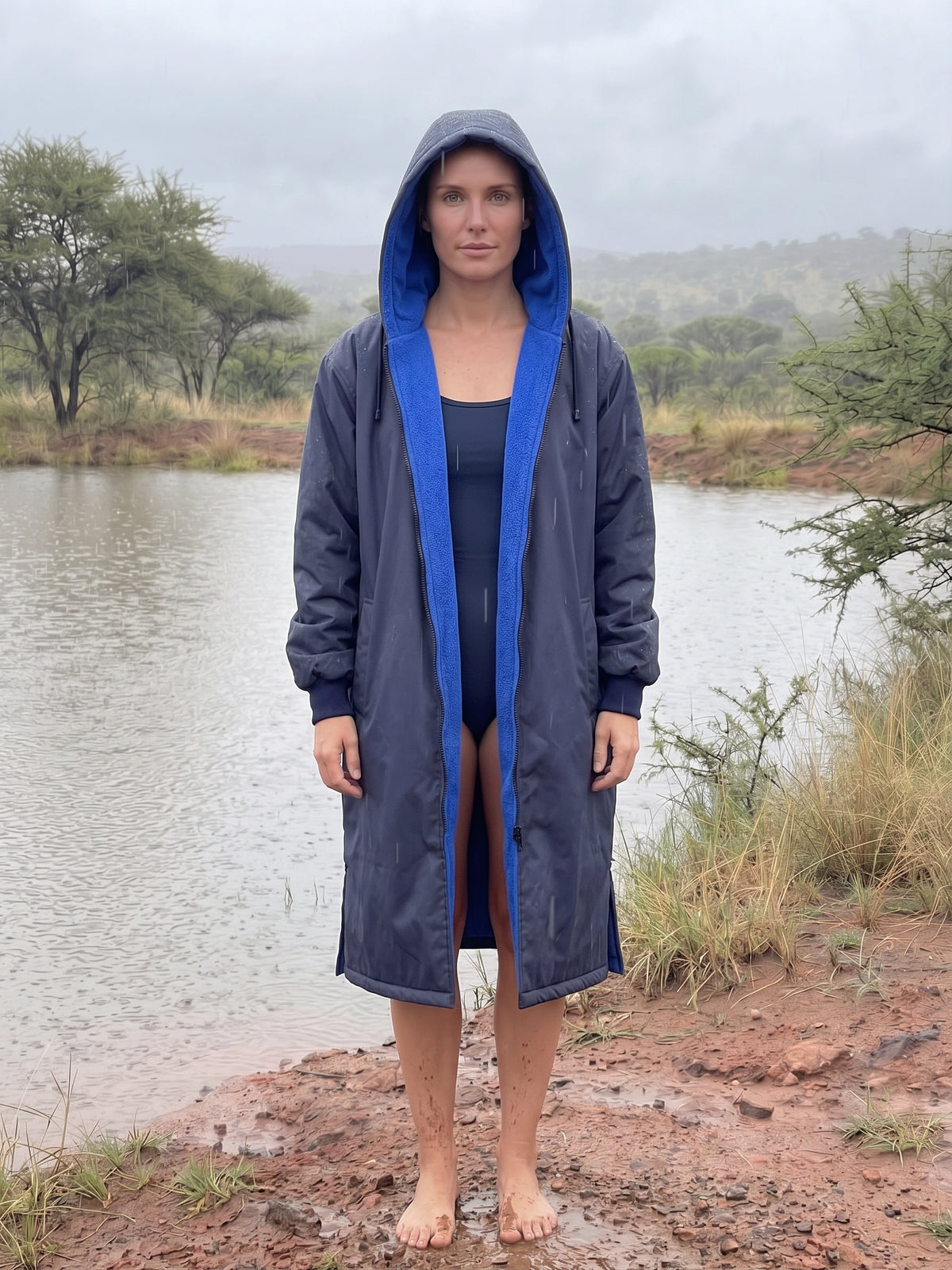 Toweling Swim Parka