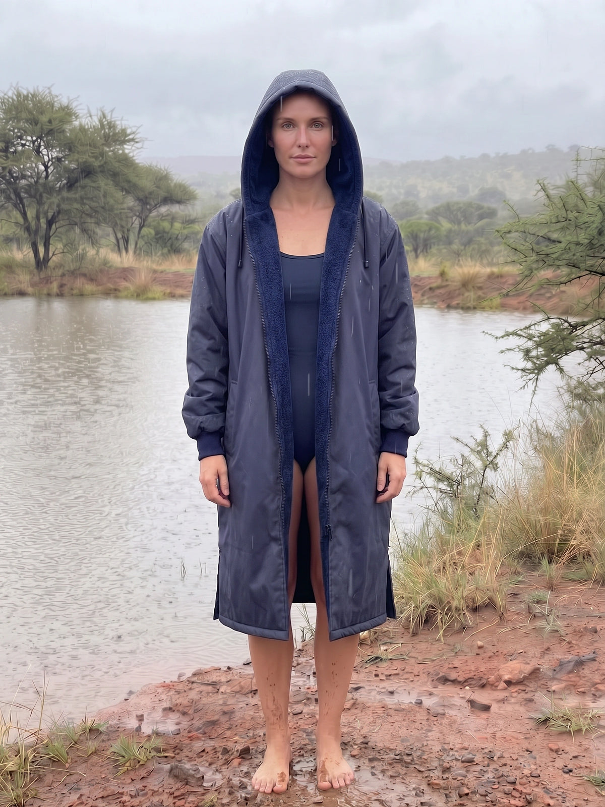 Toweling Swim Parka