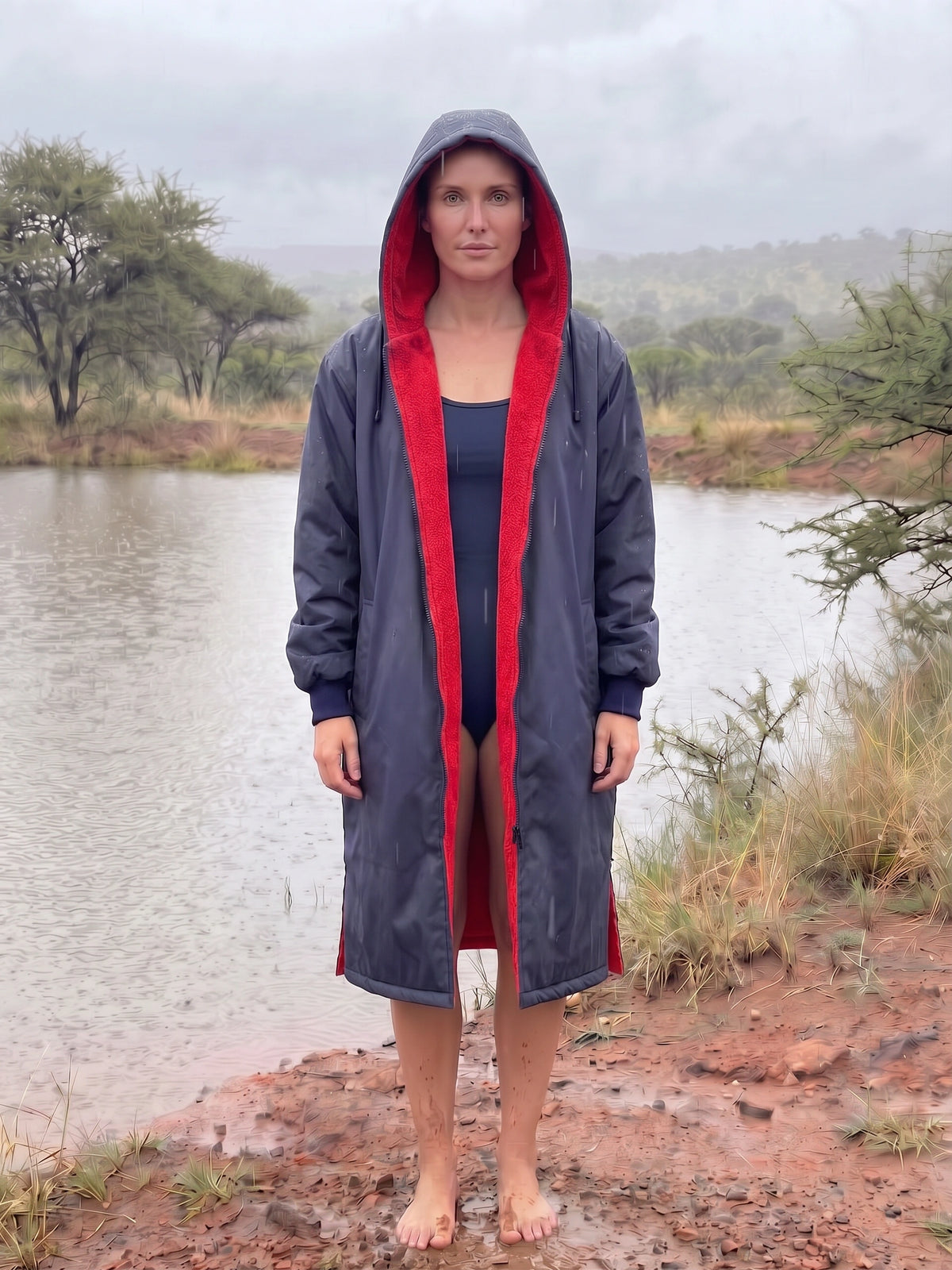 Toweling Swim Parka