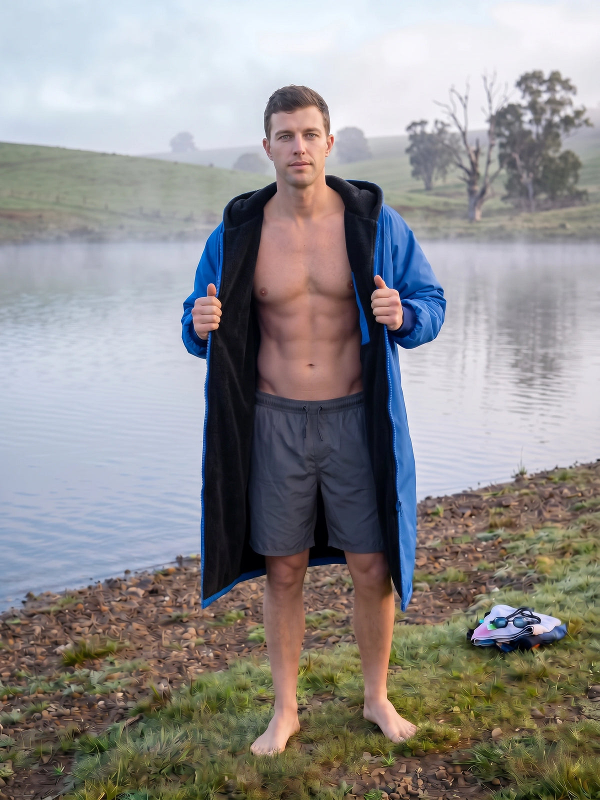 Toweling Swim Parka