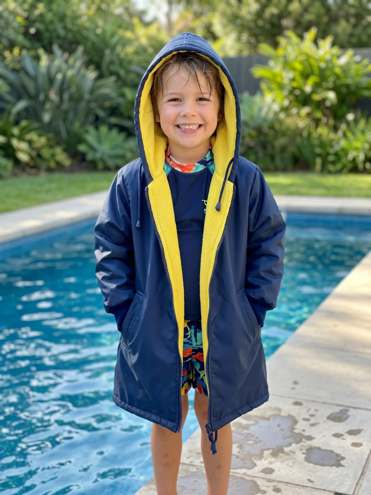 Kids Toweling Swim Parka