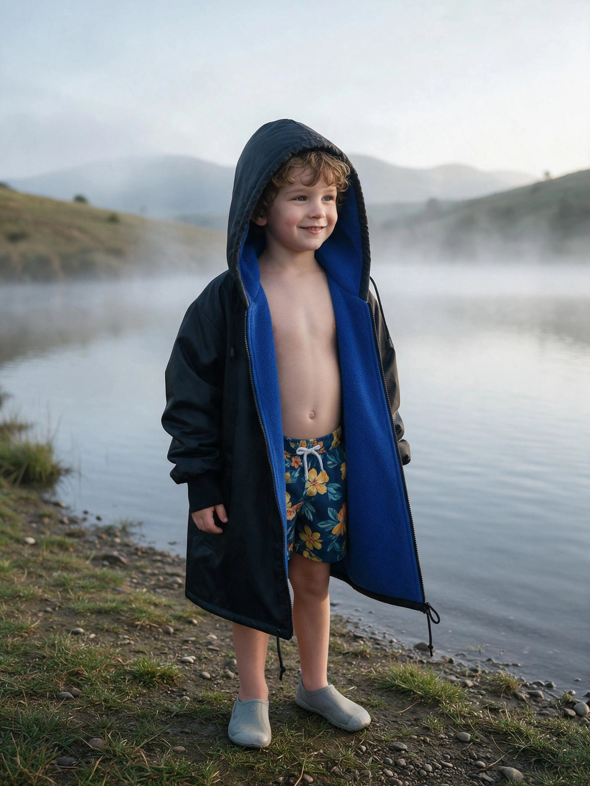 Kids Toweling Swim Parka